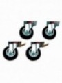 Set of 4 wheels (2 with brakes)