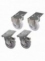 Set of 4 wheels (2 with brakes)