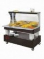 Bain-marie warm wall buffet 4x GN1/1-150 (Wengé wood)