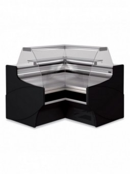 Closed angle 90°, ventilated, low glass - BLACK