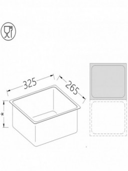 Gastronorm tub 1/2 h150 mm