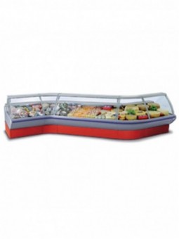 Ventilated counter with storeroom, with group
