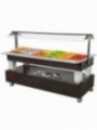 Buffet - Refrigerated salad bar, 6x GN1/1-150 (Wengé wood)