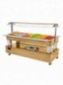 Buffet - Refrigerated salad bar, 6x GN1/1-150 (Wood light oak)