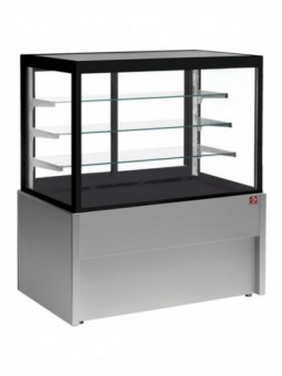 Panoramische gekoelde uitstaltoonbank, geventileerd, 4 niveaus, zonder reserve - GRIJS