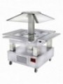Ilot buffet - Salad bar, réfrigéré, coupole motorisée, 4x GN1/1-150 (Bois Blanc)