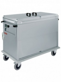 Carriage Bain-Marie 3x GN 1/1, with lids, cupboard with tilting door
