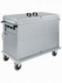 Bain-marie-wagen 3x GN 1/1, 3 T°c, deksels, kast met draaideur