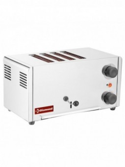Electric roast bread  4 sections - stainless steel