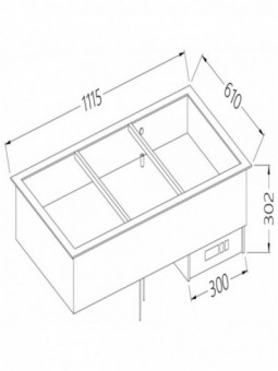 Element bain-marie 3 GN 1/1