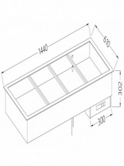 Element bain-marie 4x GN 1/1