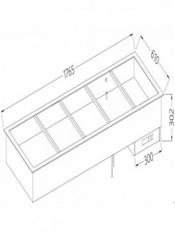 Element bain-marie 5x GN 1/1