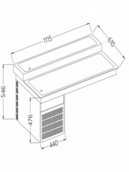 Refrigerated top element, 2 levels, 3x GN 1/1