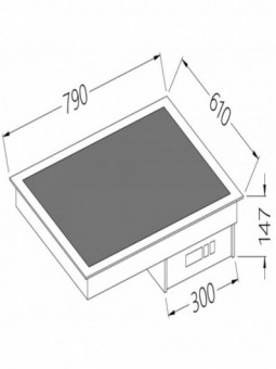 Vitroceramic element black 2x GN 1/1