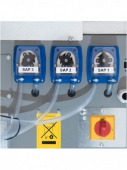 Peristaltic measuring cap for liquid detergent