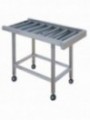 Roller conveyor on castor wheels (PVC rollers)
