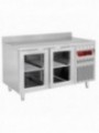 Wand-  koeltafel geventileerd, 2 glazen deuren GN 1/1, 260 liter