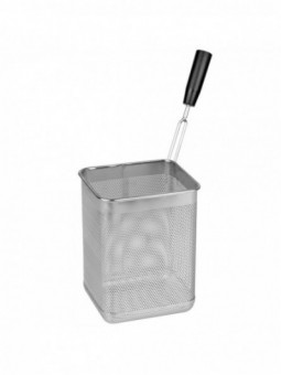 Basket for pasta cooker, lateral handle (right)