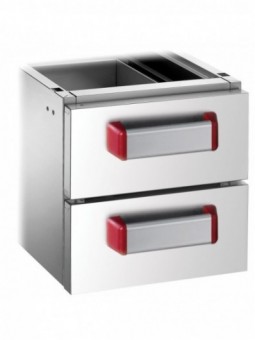 2 drawers GN 2/1 (h.100 mm)