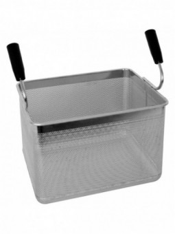 Basket for pasta cooker with 2 handles