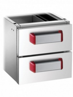 Set of 2 GN 1/1 drawers (h.100 mm)