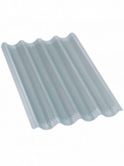 Plaque en aluminium GN1/1, perforée-ondulée pour baguettes