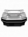 Open angle 90°, ventilated, low glass, 3 sides – BLACK
