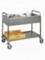 Dresseerwagen in R.V.S., 3x GN 1/1, ondertablet