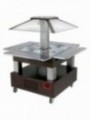 Island Buffet - Refrigerated salad bar, 4x GN1/1-150 (Wengé wood)