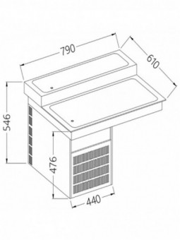Refrigerated top element, 2 levels, 2x GN 1/1