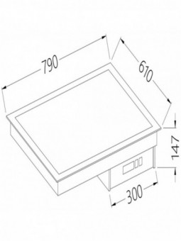 Vitroceramic element white 2 GN 1/1