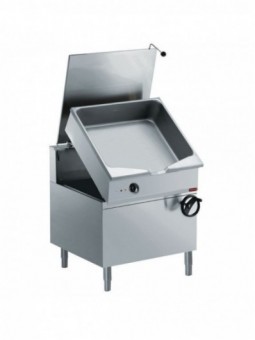 Sauteuse électrique basculante autom., cuve en "Duomat" 100 L., sur meuble