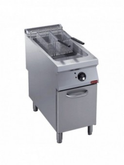 Friteuse électrique 1 cuve "Y" 23 litres, brûleurs extérieurs, sur meuble