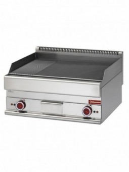 Electric cooking plate 2/3 flat and 1/3 ribbed -top- "Alpha 650"