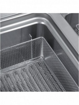 Electric fryer 2 tanks 21liters on closed cupboard