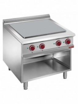 Electric cooking plate 4 plates aligned with the top, oven GN 2/1
