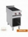 Electric stoves 2 induction hearths, open cupboard