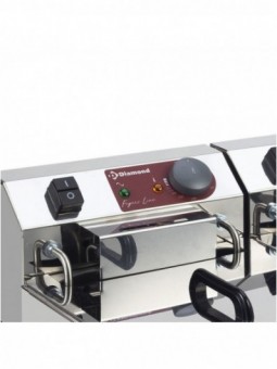 Elektrische friteuse tafelmodel 2x 10 liter + aftapkraan