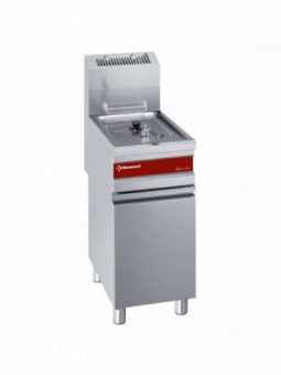 Gas fryer single tank 15 liters on cupboard
