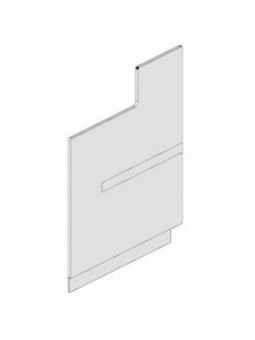 Side cheek in wood neutrale counter, with service tablet - molding and plinth (1piece)