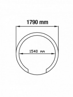 Four à pizzas traditionnel à bois Ø 1540 mm - Démonté