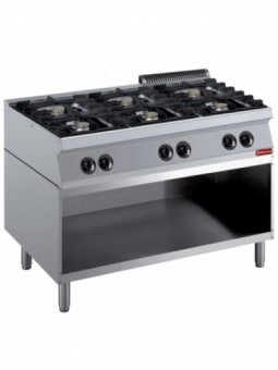Range consist of : 6 burners & open base