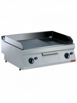 Gas cooking plate, 2/3 smooth, 1/3 grooved -TOP-