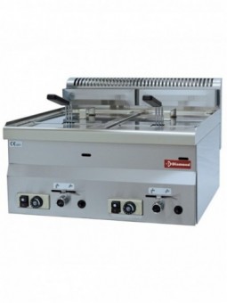 Gas fryer, 2 basins 8 liters -Top-