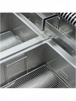 Gas fryer, 2 basins 8 liters -Top-