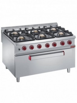 Stove 6 burners on MAXI gas oven