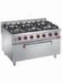 Stove 6 burners on MAXI gas oven
