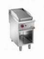 Grooved gas fry top, module 1/2, open cupboard