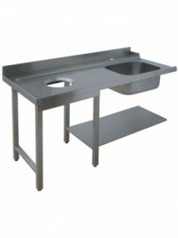 Inlooptafel met voorwaskuip "links"