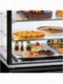 Vitrine 4 zijden T° positief, 5 niveaus in glas, geventileerd, 480 Lit., ZWART